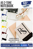 A5 2-Tone Hard Cover Notebook - Branding Included