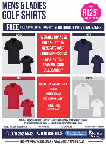 Golf Shirts: Mens and Ladies