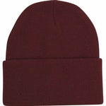 Acrylic Knitted Beanie.  Burguny