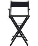 Make-up Artist / Director's Chair w/carry bag - Black - Solid Wood (NOT ALUMINIUM!) - Aforika Trading
