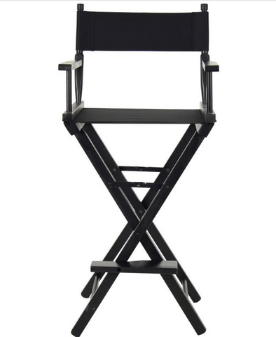 Make-up Artist / Director's Chair w/carry bag - Black - Solid Wood (NOT ALUMINIUM!) - Aforika Trading
