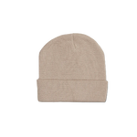 Acrylic Knitted Beanie. Solid Beige