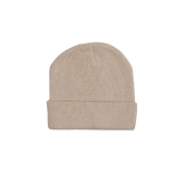 Acrylic Knitted Beanie. Solid Beige