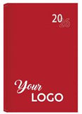 Diaries: A4 & A5 Velvet Touch - Custom Branded RED